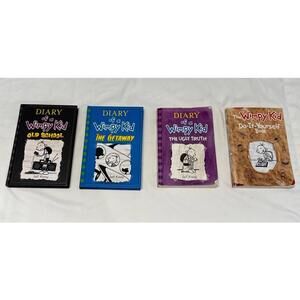 Diary of a Wimpy Kid Books by Jeff Kinney (Set Of 4) Used